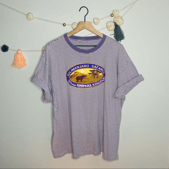 VINTAGE y2k Disney Kilimanjaro striped tee - Picture 8 of 13